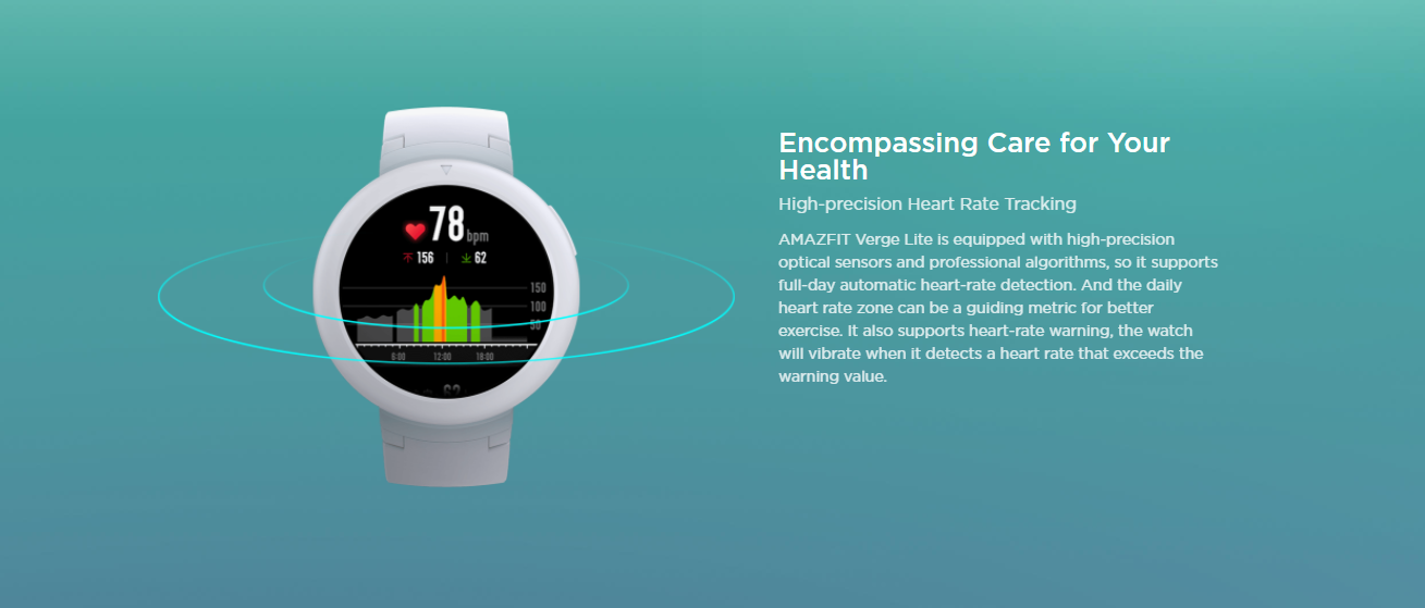 Features of the amazfit verge lite